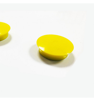 Runder Magnet Farbe Gelb - 8er-Set