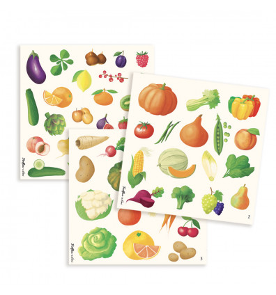 magnetischer Saisonkalender - Obst und Gemüse -Frühling