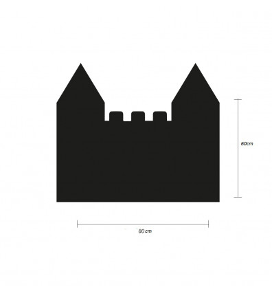 magnetische Wandtafel in Form eines Schlosses - 60X90 cm