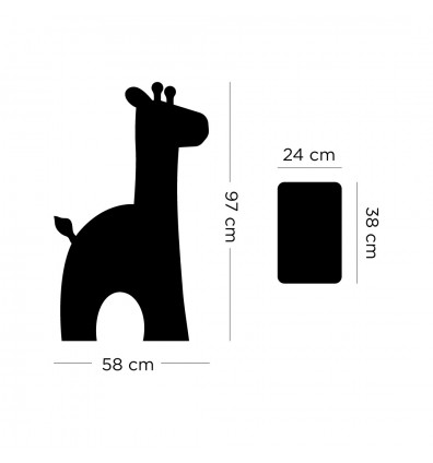 Magnetische Wandtafel in Form einer Giraffe