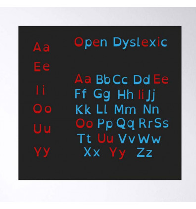 magnetisches Alphabet Open Legastheniker - Set mit 129 Magneten