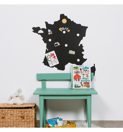 Magnetische Wandtafel Flexible Schieferwand Frankreichkarte 