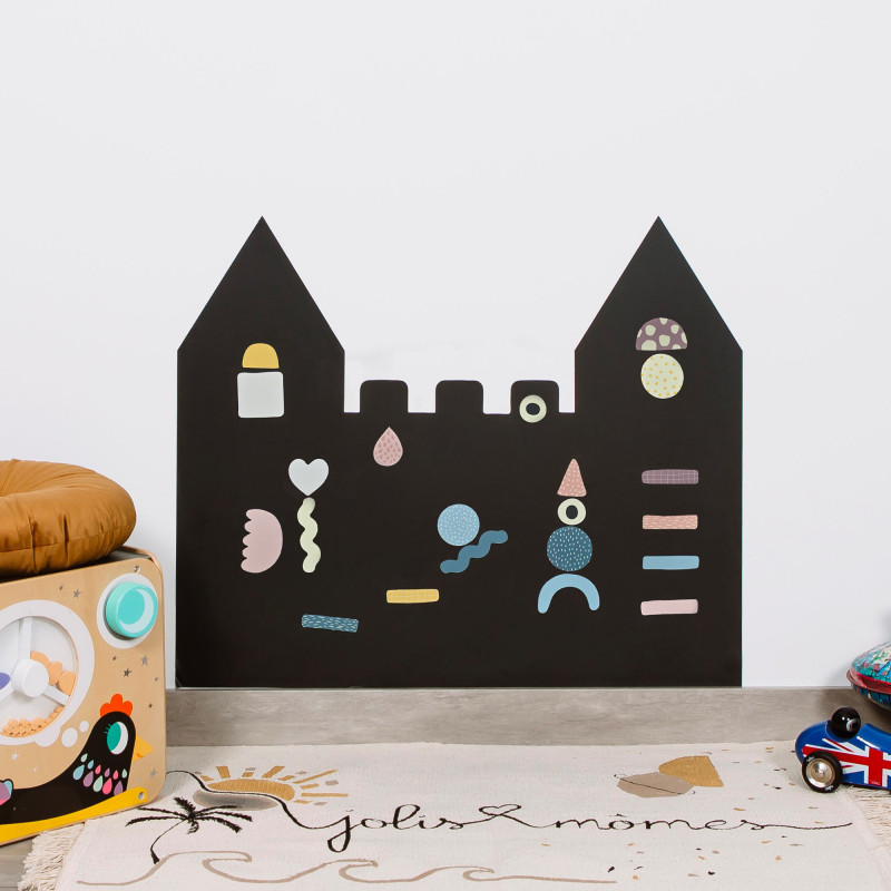 magnetische Wandtafel in Form eines Schlosses ideal zum Dekorieren eines Kinderzimmers ab 3 Jahren - Ferflex