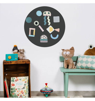 runde Wand-Magnettafel ideal für ein Kinderzimmer - Ferflex