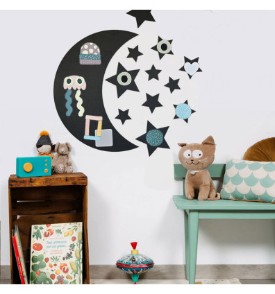 Magnetische Wandtafel in Form eines Mondes zur Dekoration eines Kinderzimmers - Ferflex