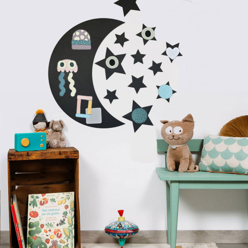 Magnetische Wandtafel in Form eines Mondes zur Dekoration eines Kinderzimmers - Ferflex