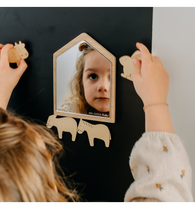 Magnetischer Spiegel aus Holz für das Kinderzimmer - Ferflex