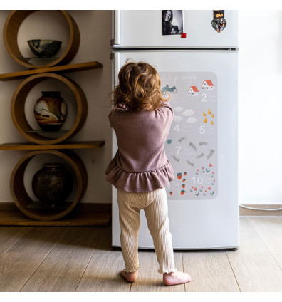 magnetisches Lernspiel für den Kühlschrank - Zählen lernen für Kinder ab 4 Jahren - Ferflex