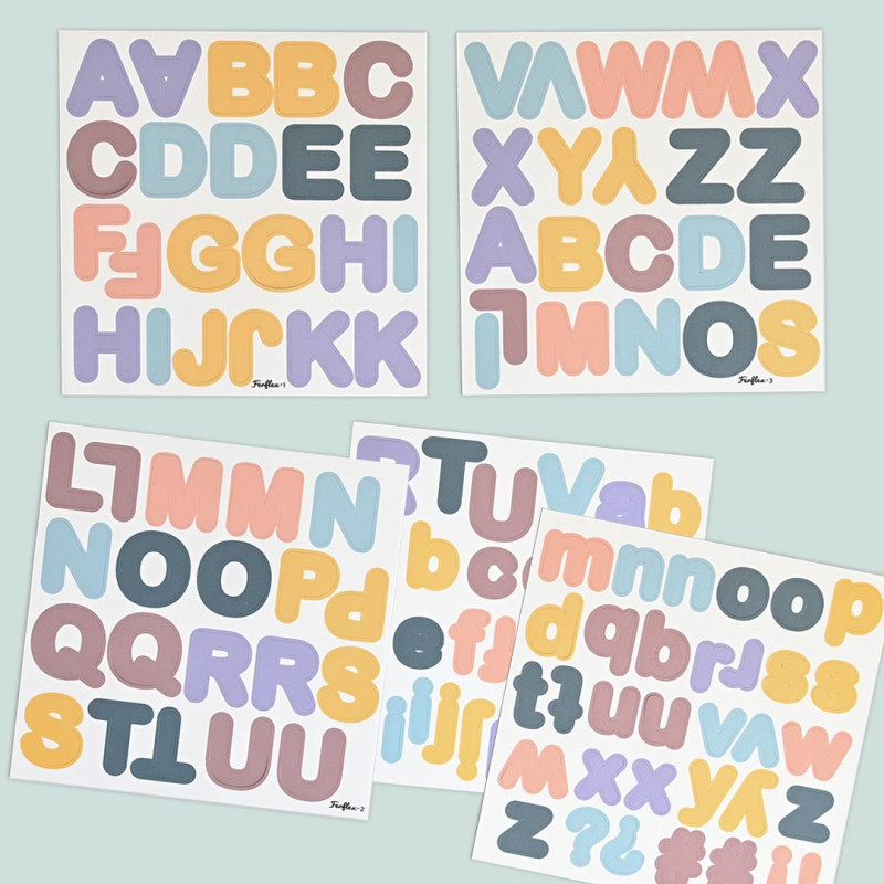 Magnetbuchstabe mit Groß- und Kleinbuchstaben in Pastellfarben - Lernspiel für Kinder -Ferflex