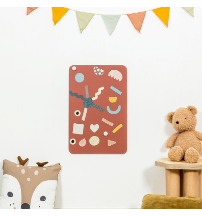 Wand-Magnettafel Terracotta, kleines Format für Kinderzimmer - Ferflex