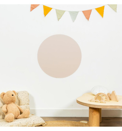 Runde, rosa-beigefarbene Magnettafel für das Kinderzimmer - Ferflex
