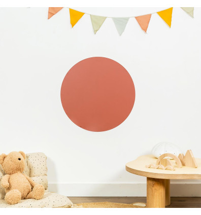 Magnetische runde Tafel in Terracotta für das Kinderzimmer - Ferflex