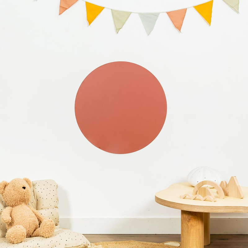 Magnetische runde Tafel in Terracotta für das Kinderzimmer - Ferflex