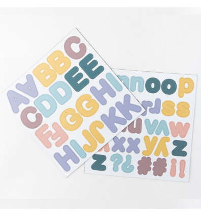 Buchstaben magnetisches Alphabet Pastellfarben