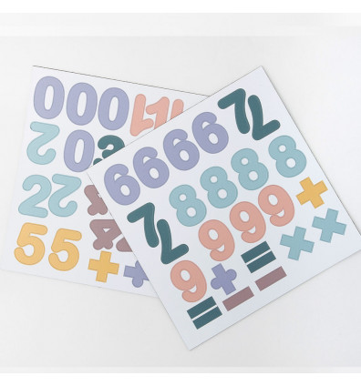 Magnetische Zahlen in Pastell - 100 Magnete im Set